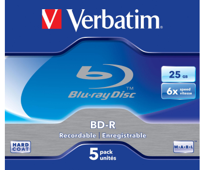 Płyta CD/DVD/Blu-Ray Verbatim 25GB 6x BluRay BOX 5szt. Scratchguard Plus